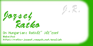 jozsef ratko business card